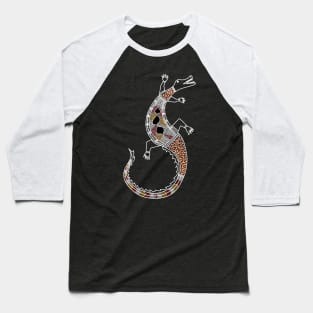 Aboriginal Art - Croc 2 Baseball T-Shirt